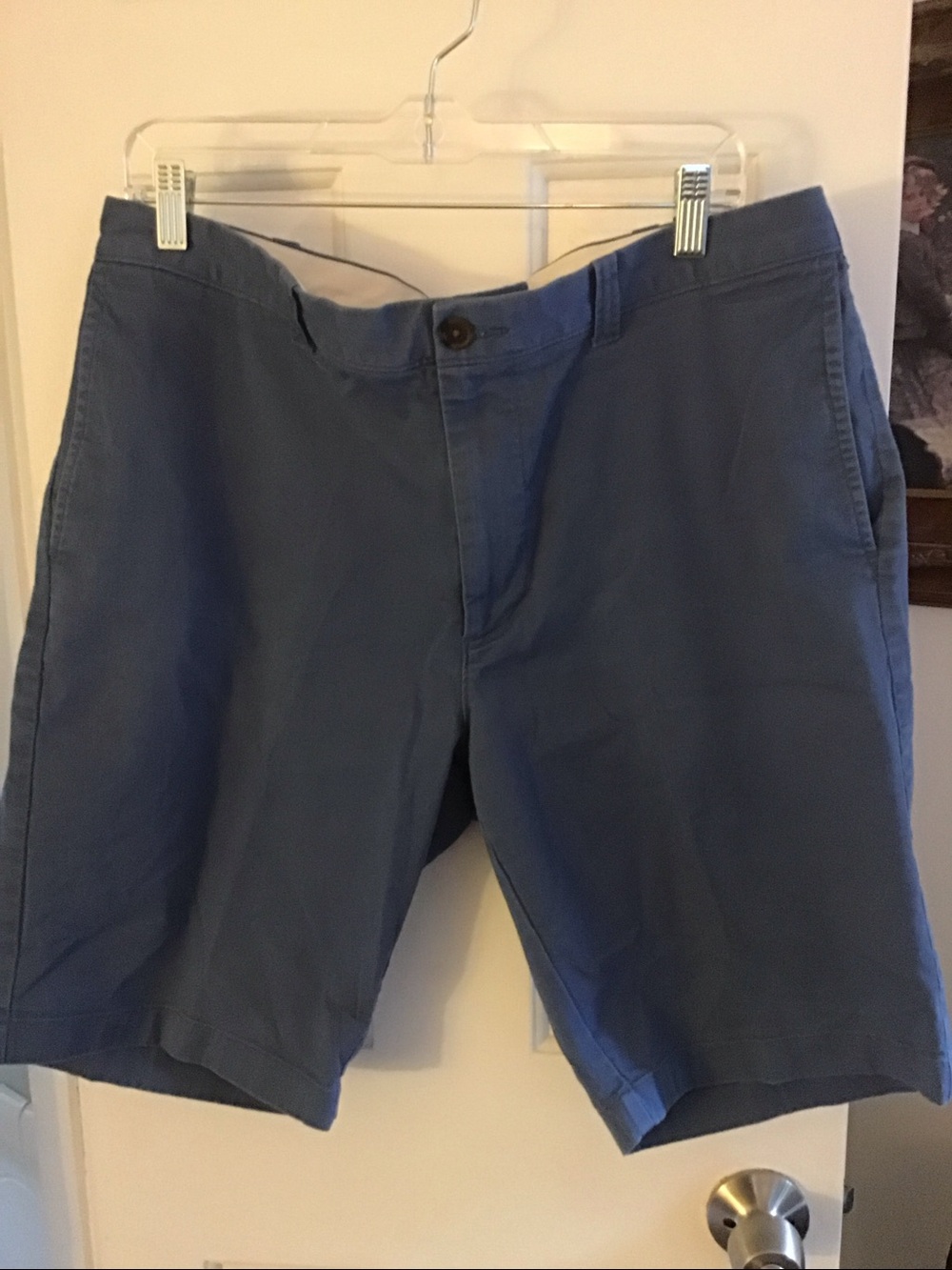 J.Crew Stanton Shorts Mens 36 Blue Cotton flat front